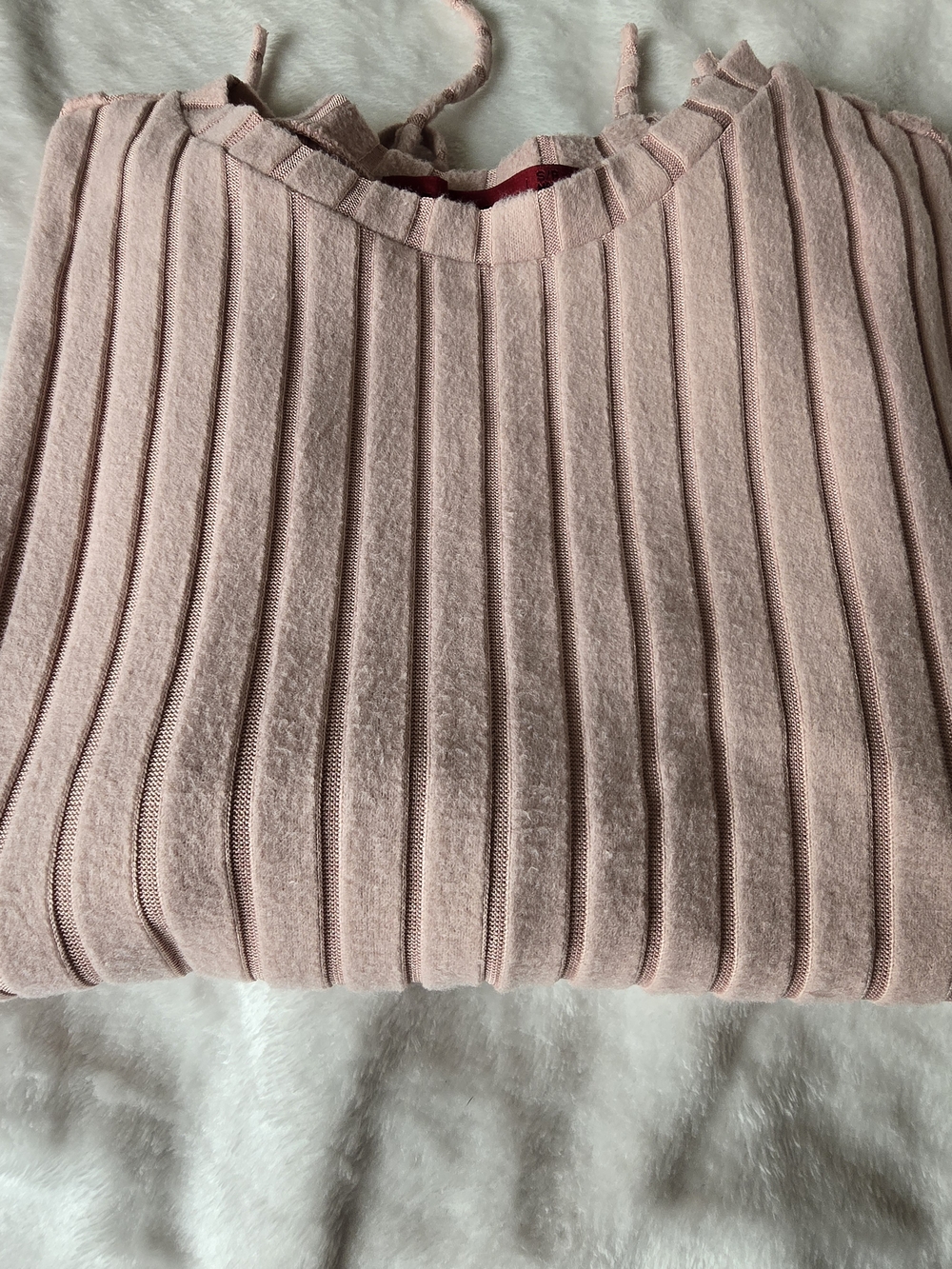 💖=3/$20 Love Scarlett Pink Ribbed Lace-Up Sweater - S/P